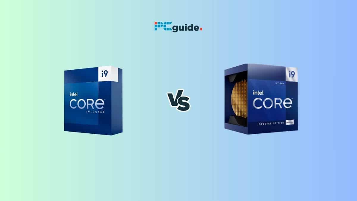 Comparison of standard Core i9-12900KS and special edition Core i9-14900KS Intel processors.