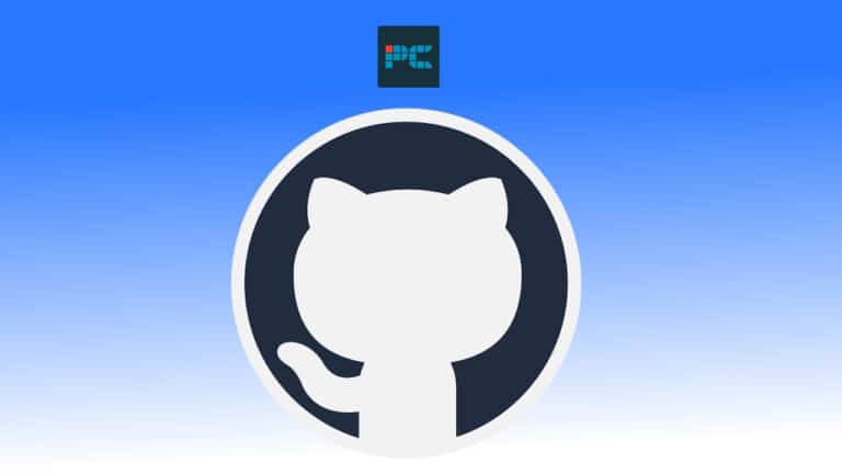 A white cat logo on a blue background can be found on GitHub.