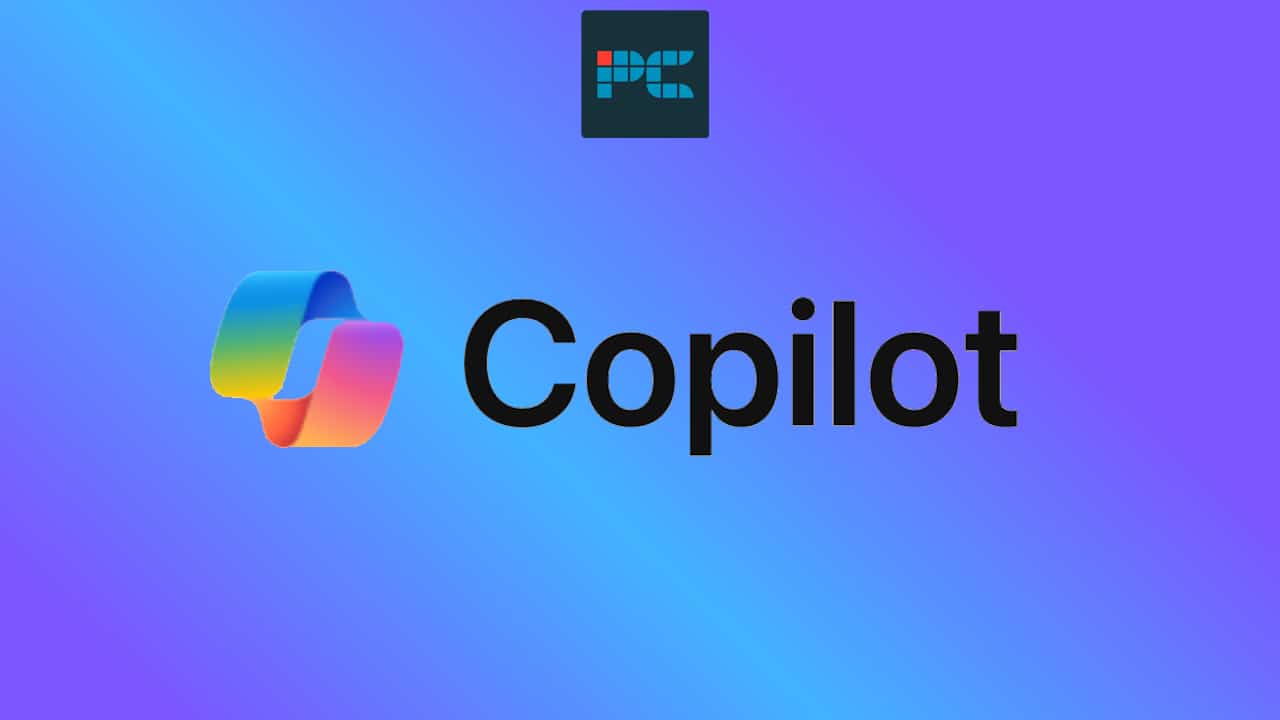 The Microsoft Copilot logo on a blue gradient background