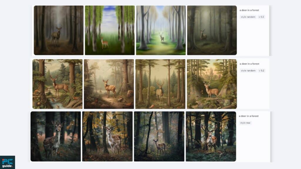 Collection of serene forest scenes unlocking secrets of deer in various natural settings.