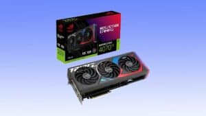 Asus rog strix geforce rtx 4070 ti GPU deal with packaging.