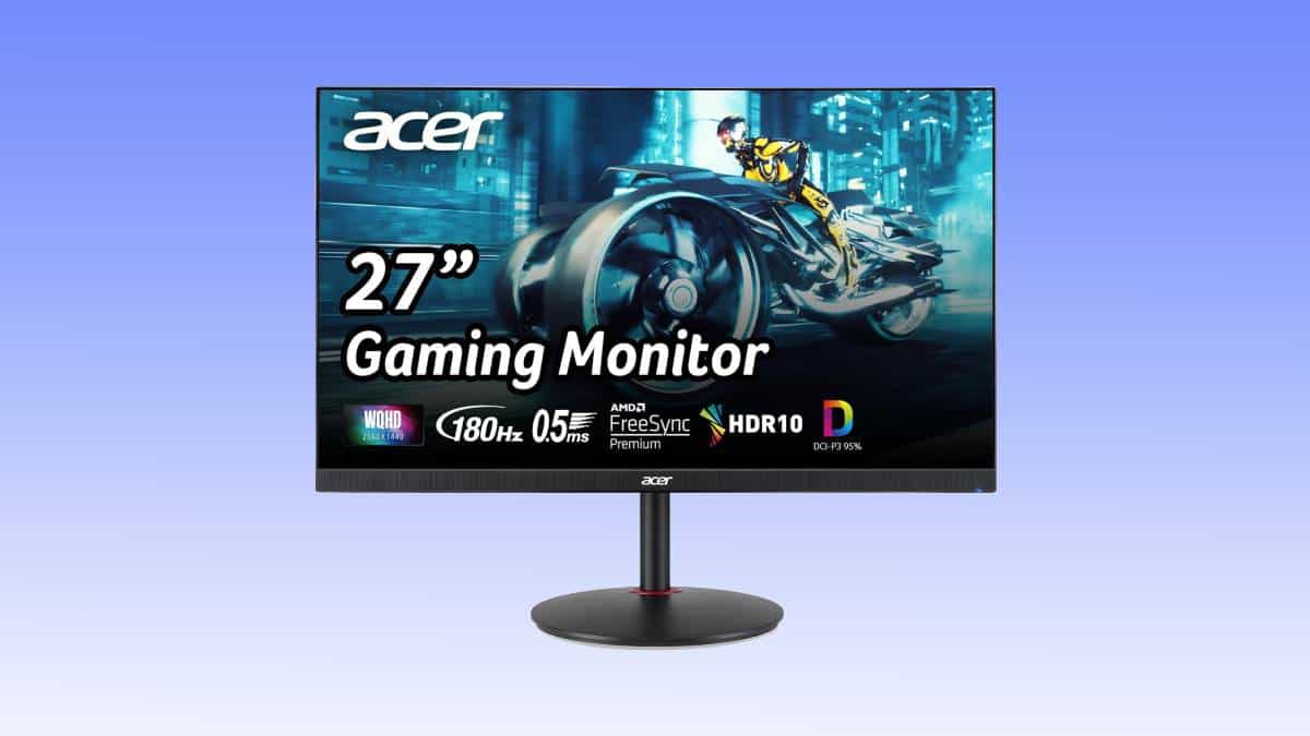 27-inch Acer gaming monitor deal with high refresh rate and HDR10 support.