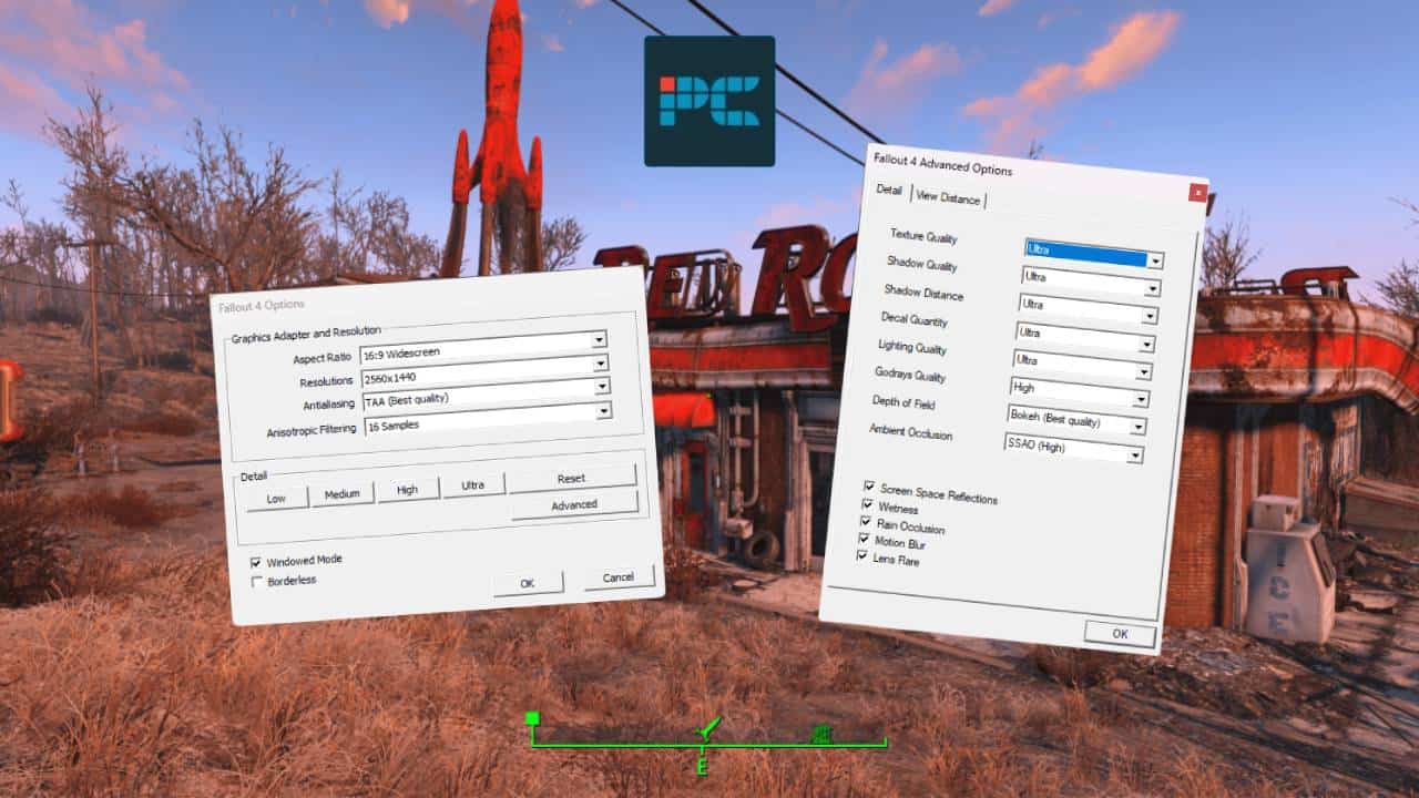 Our graphics settings guide for Fallout 4 and Fallout London on PC