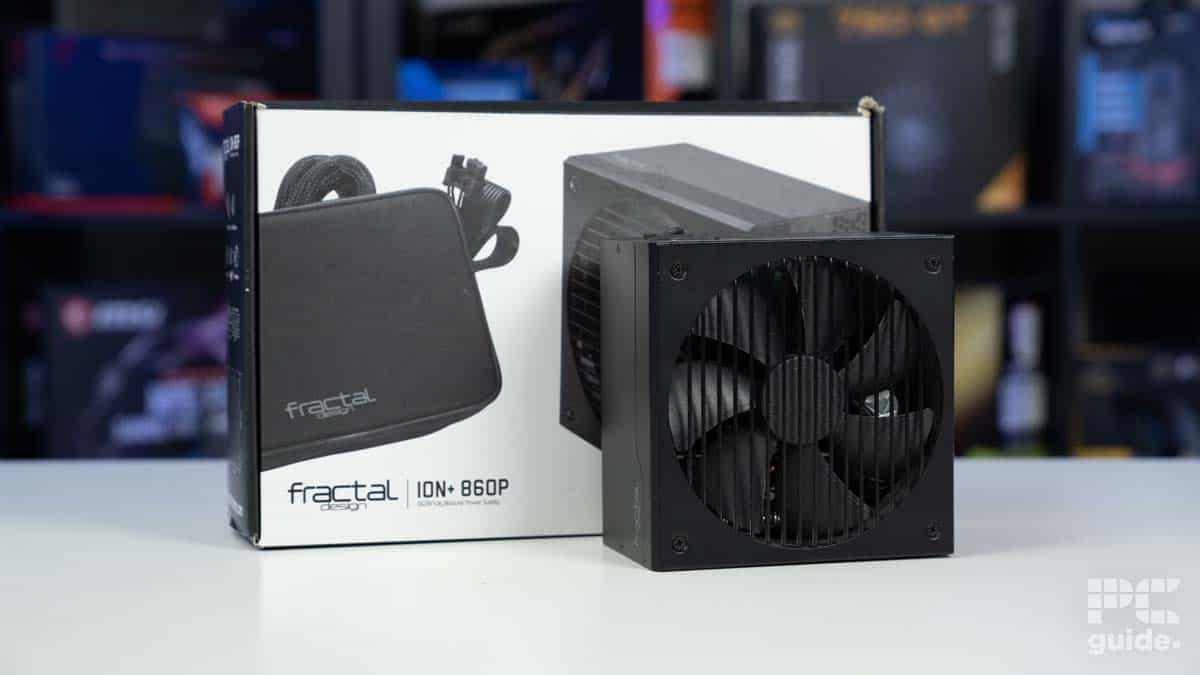 Fractal Design Ion+ 860P PSU infront of box