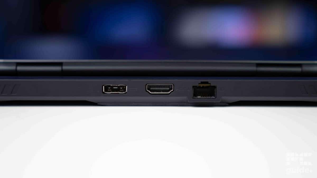 MSI Stealth 17 Studio A13V back ports, source PCGuide