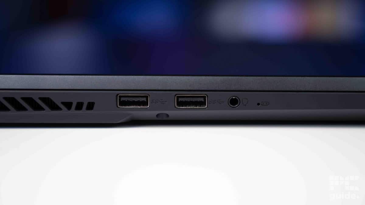 MSI Stealth 17 Studio A13V left ports, source PCGuide