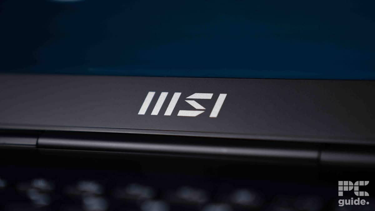 MSI Stealth 17 Studio A13V logo display, source PCGuide