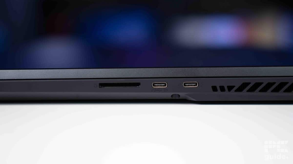MSI Stealth 17 Studio A13V right ports, source PCGuide