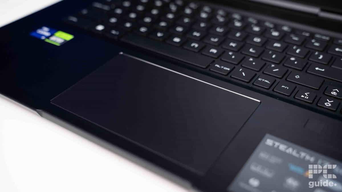 MSI Stealth 17 Studio A13V touchpad, source PCGuide