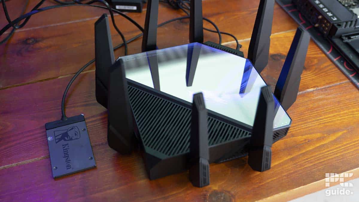 Router and SSD setup © PCGuide