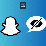 The images shows the Snapchat logo on a blue background below the PC guide logo