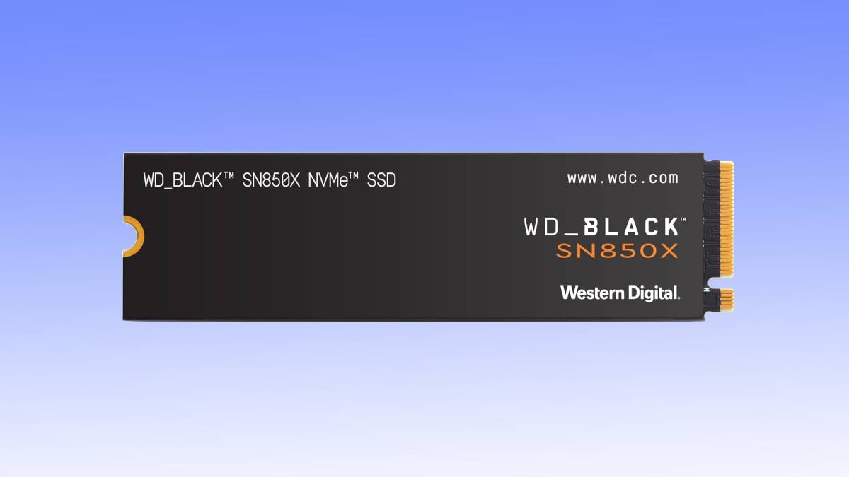 Wd black sn850x nvme ssd deal against a blue background.