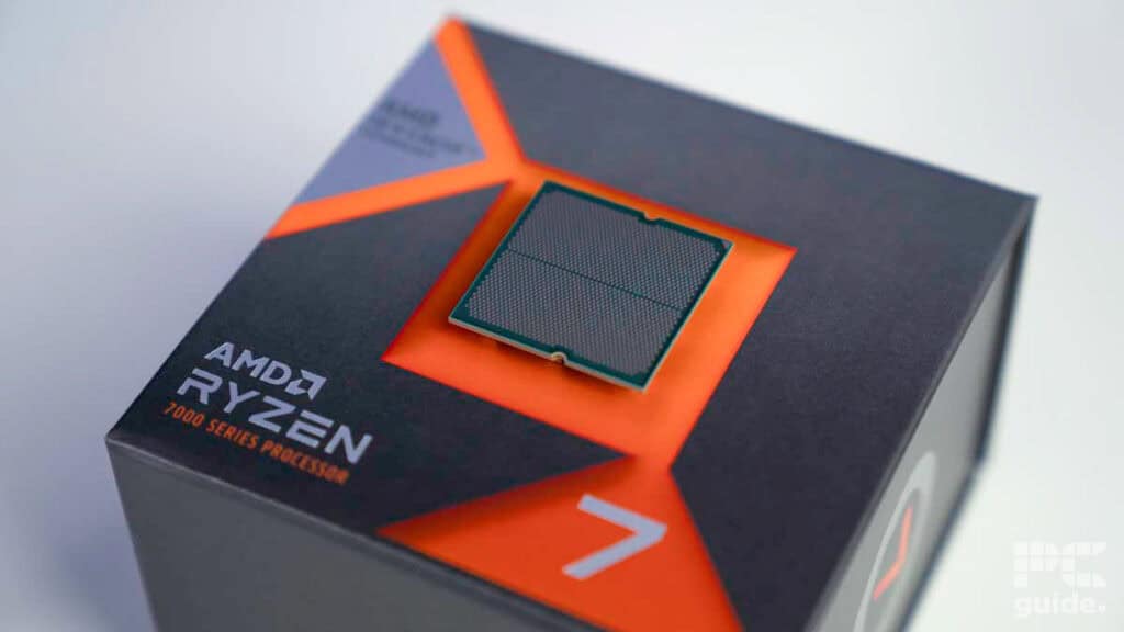 7800X3D in its box on its back on a white table
