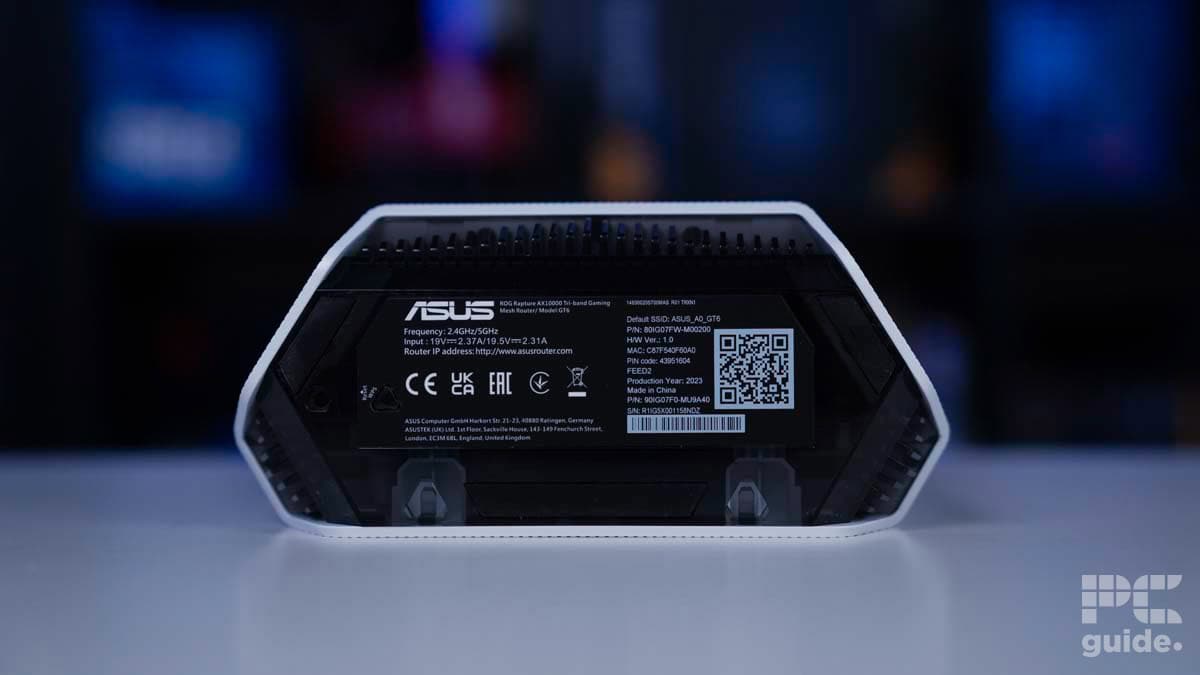 ASUS ROG Rapture GT6 router bottom, Image by PCGuide