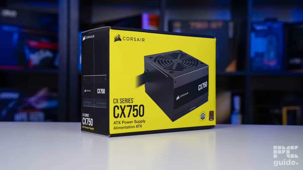 Corsair CX750 box profile, source PCGuide