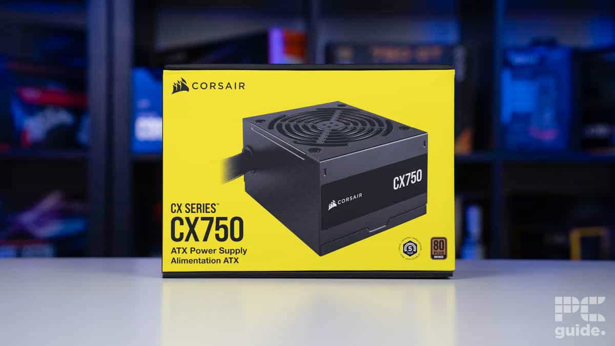 Corsair CX750 box, source PCGuide