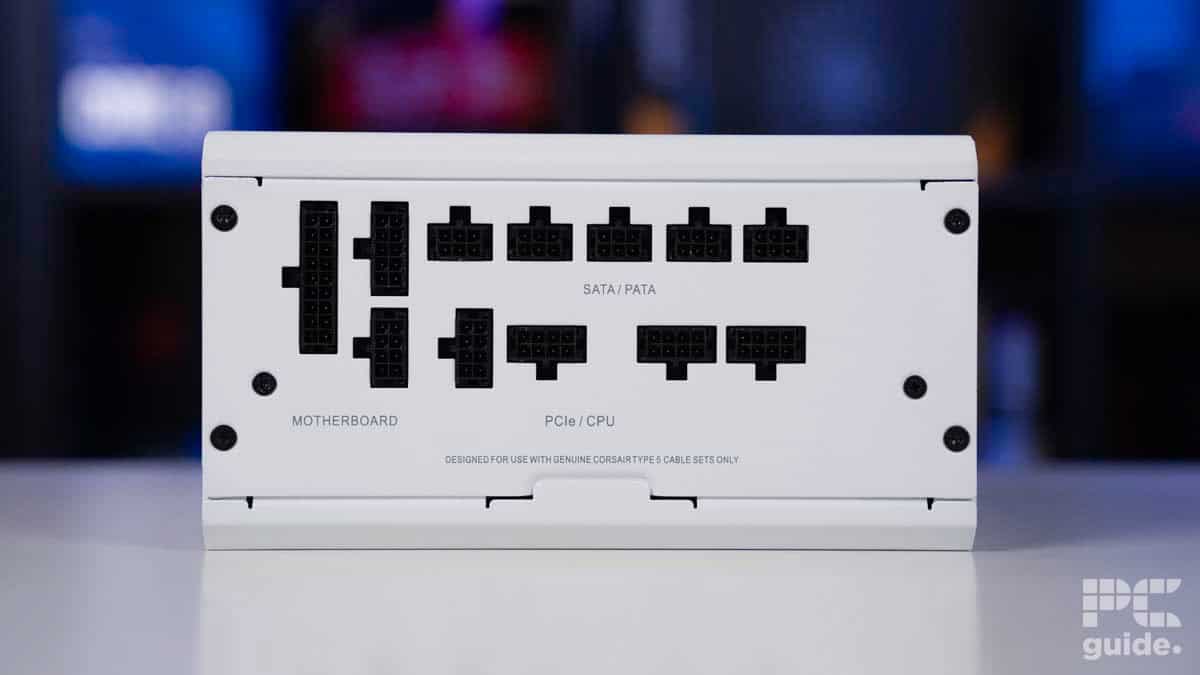 Corsair RM850x Shift White connector ports, Image by PCGuide