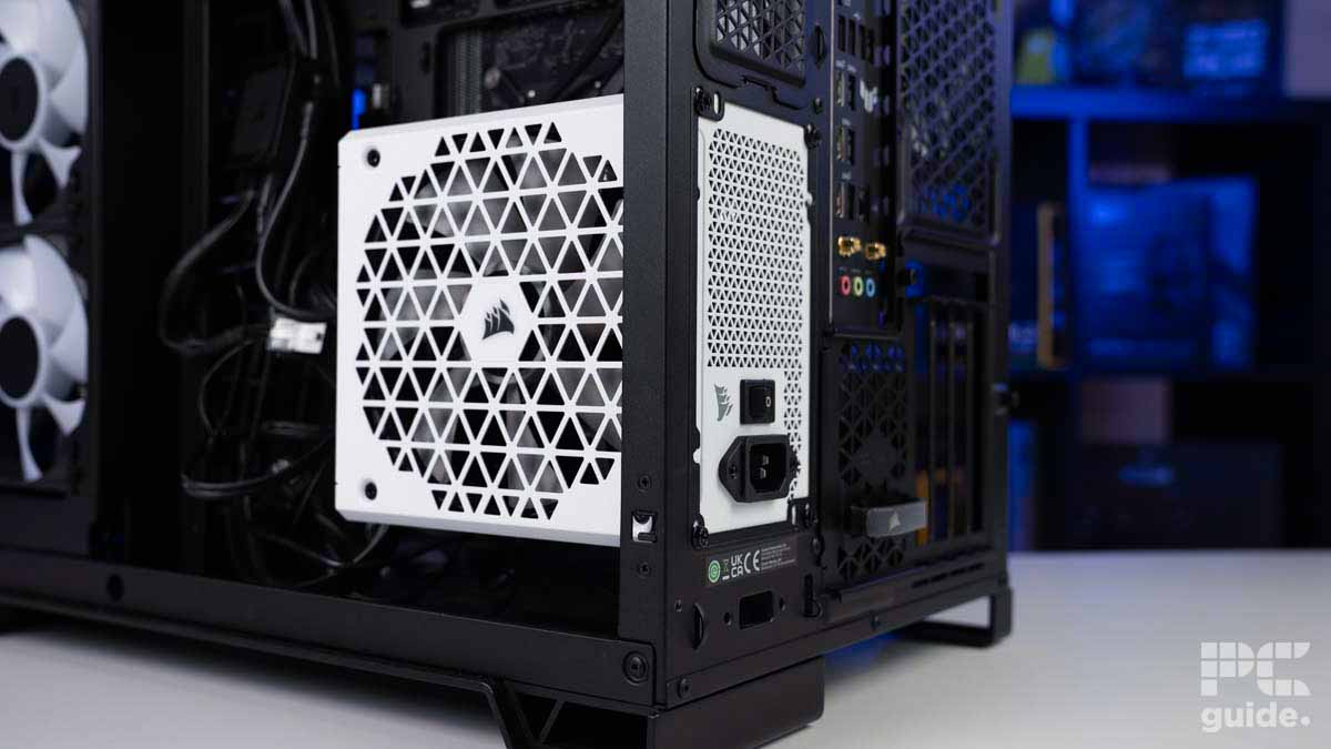 Corsair RM850x Shift White in build, Image by PCGuide