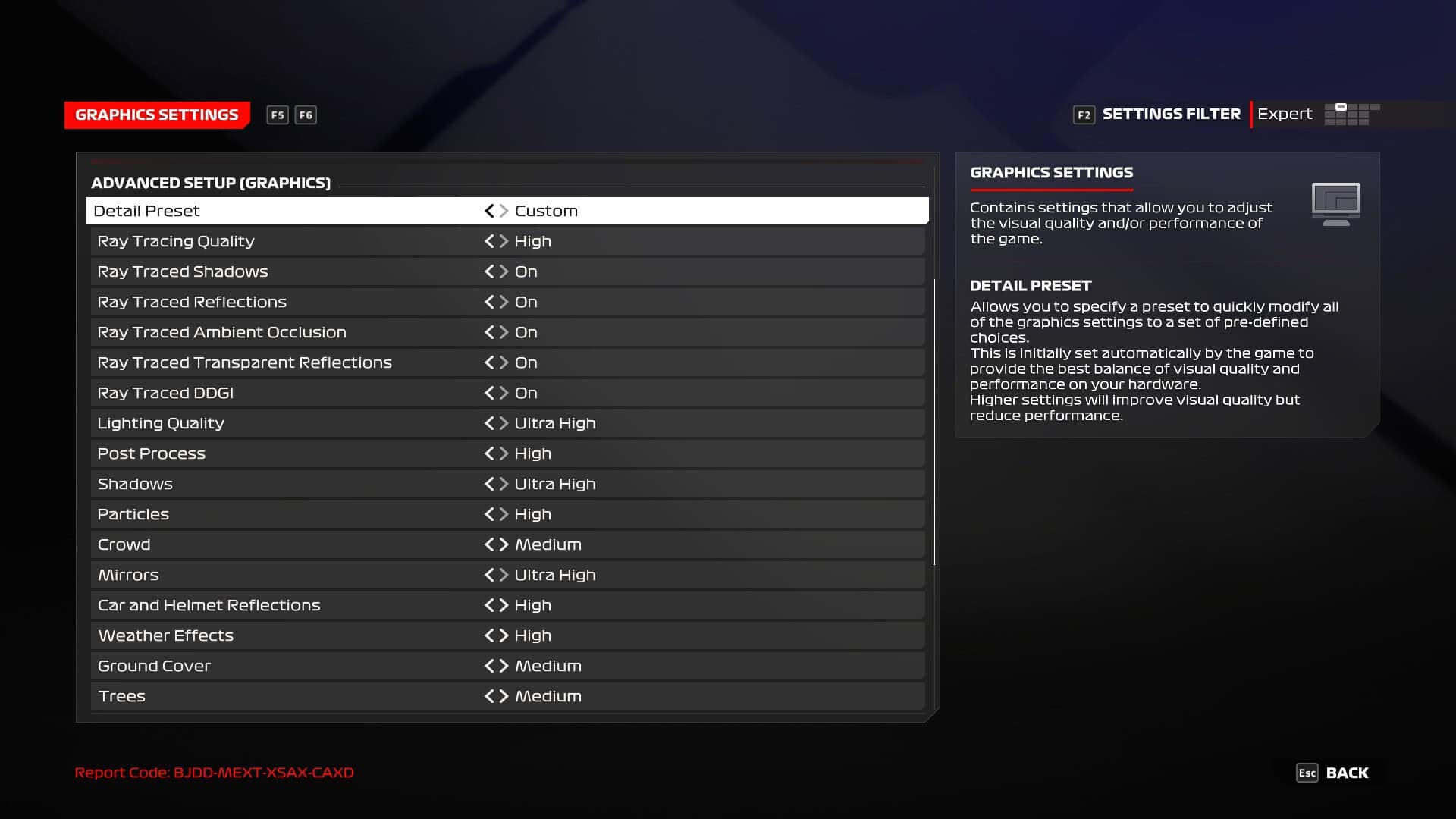 F1 24 best graphics settings for ray tracing 1