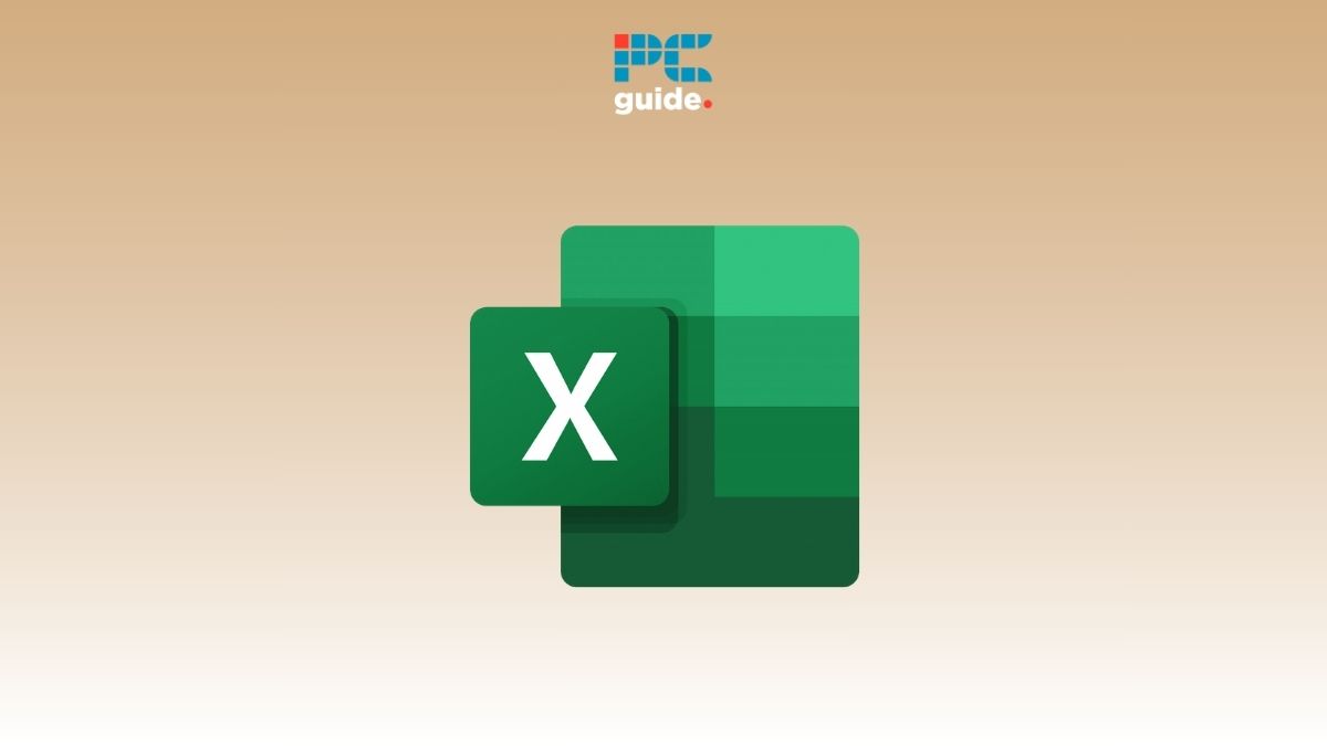 A logo of Microsoft Excel with varying shades of green rectangles and an "X" in white, placed against a gradient background with the PC Guide logo at the top. Learn how to take a screenshot in Excel for easy documentation and sharing.