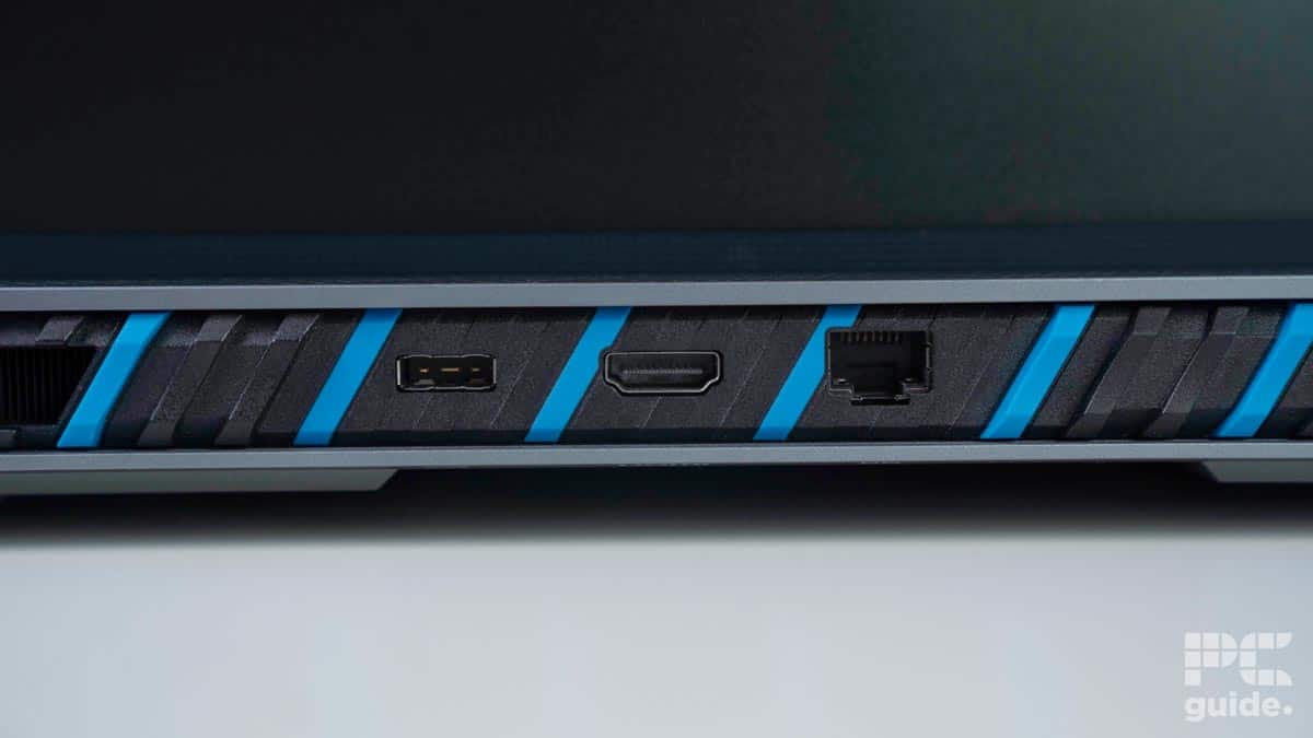MSI Titan 18 HX back ports, Image by PCGuide