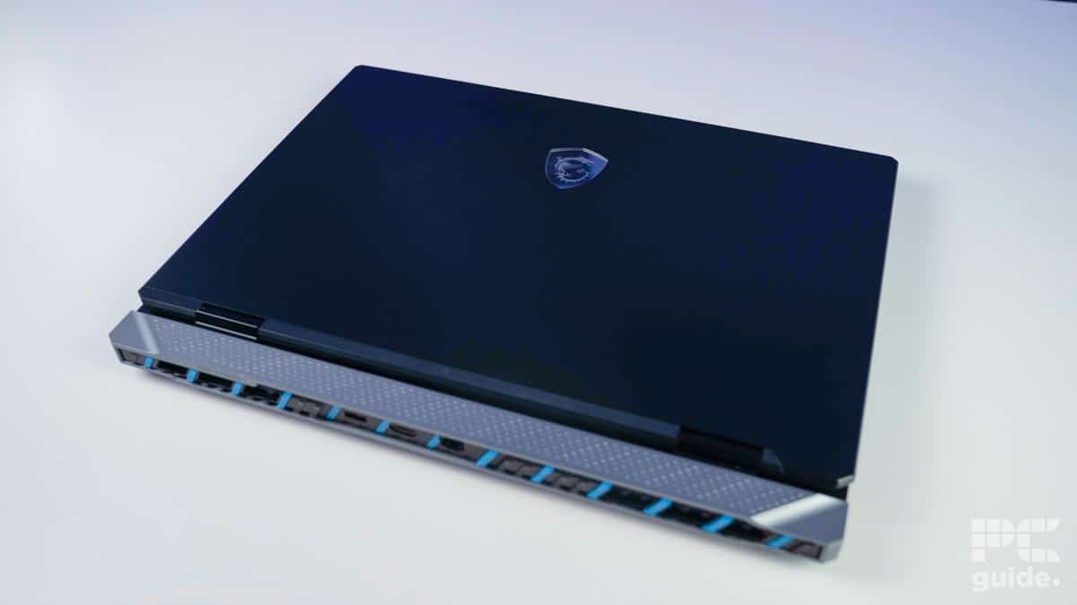 MSI Titan 18 HX back top down, Image by PCGuide