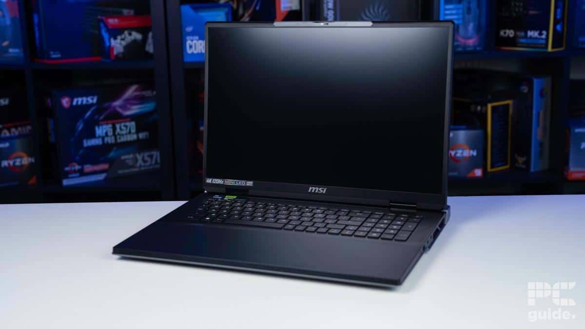 MSI Titan 18 HX front off, Image by PCGuide