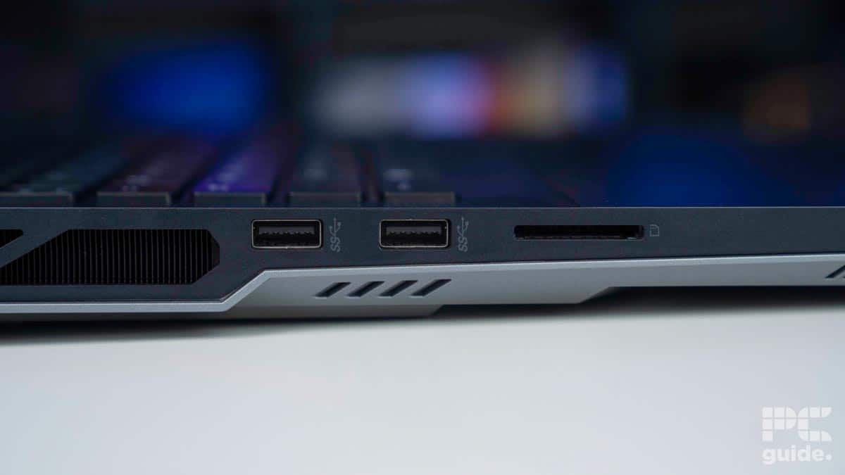 MSI Titan 18 HX left ports, Image by PCGuide