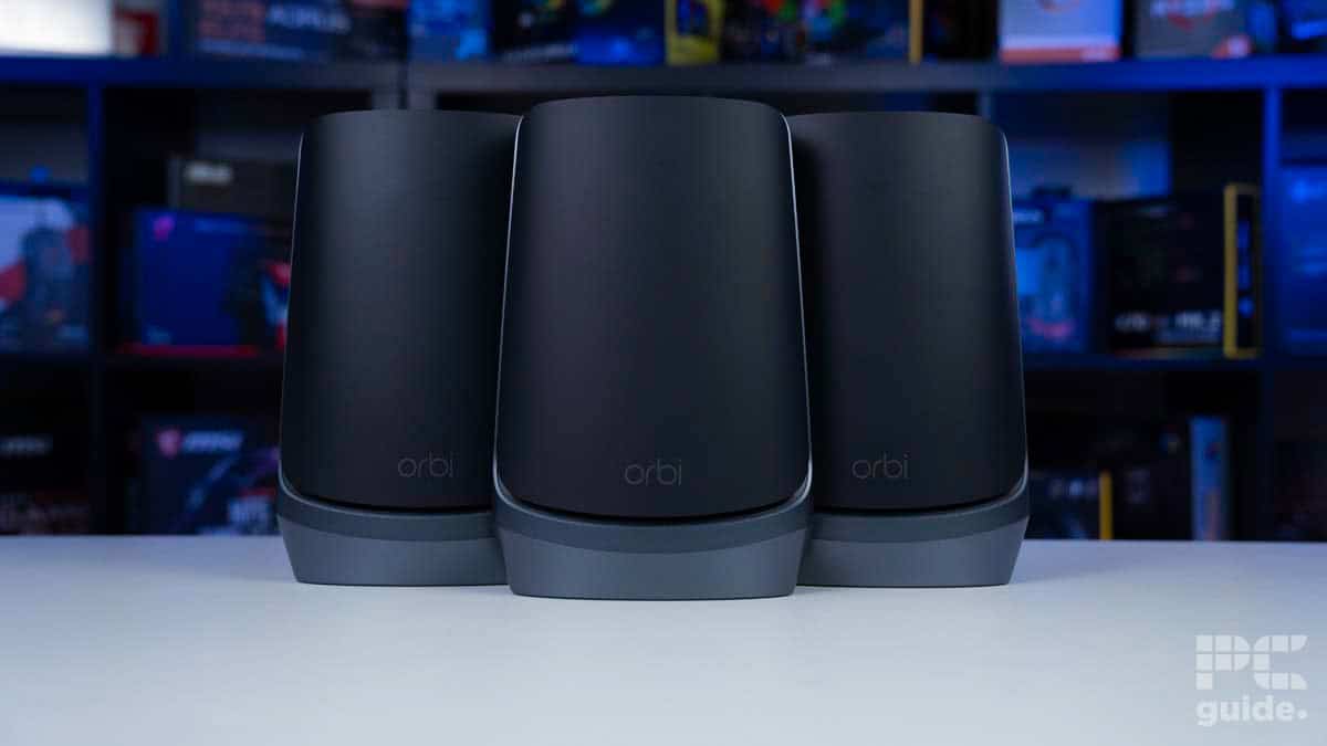 Netgear Orbi RBKE963B WiFi 6E Mesh router and satellites, source PCGuide