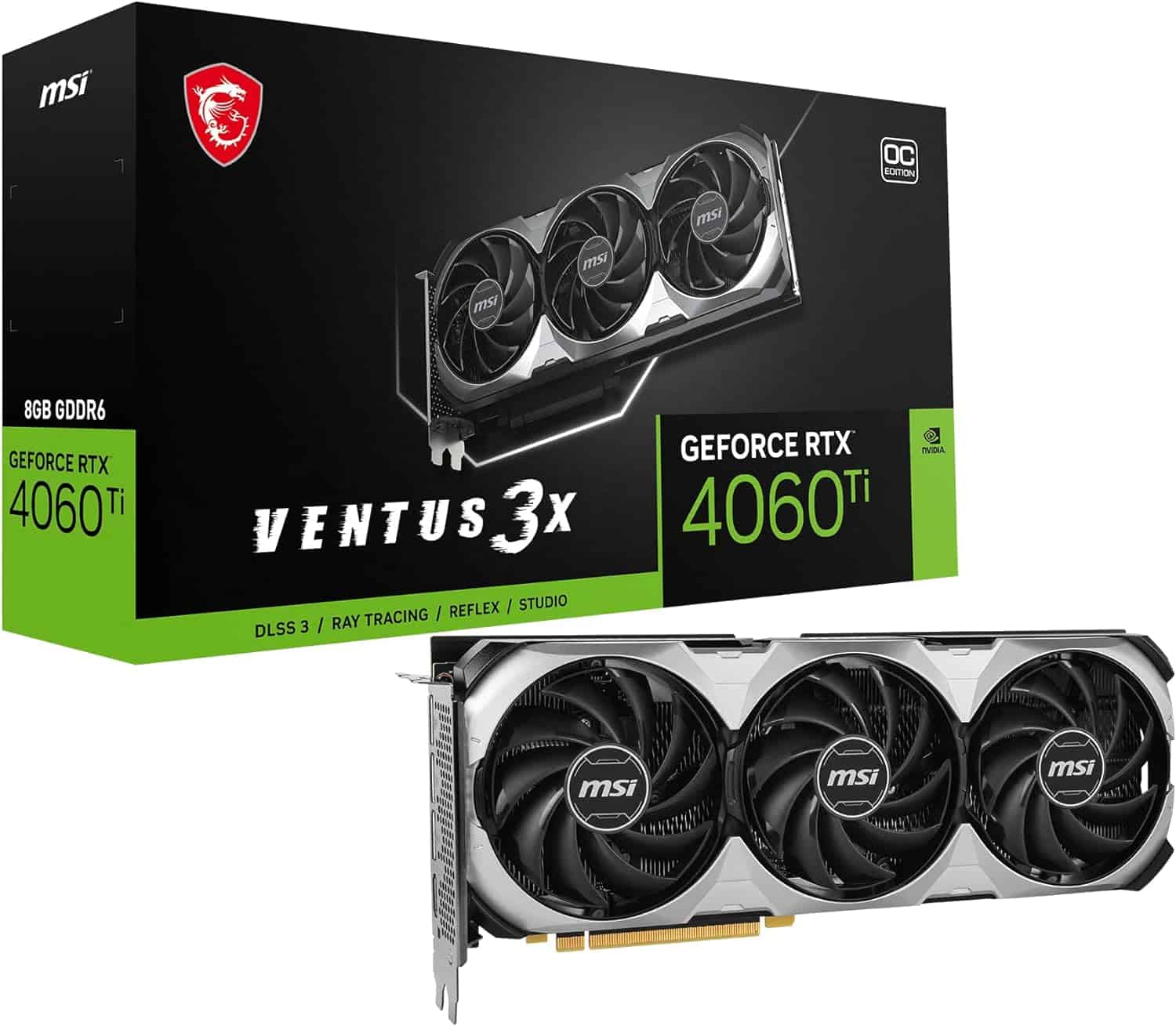MSI Gaming GeForce RTX 4060 Ti 8GB GDRR6 Extreme Clock