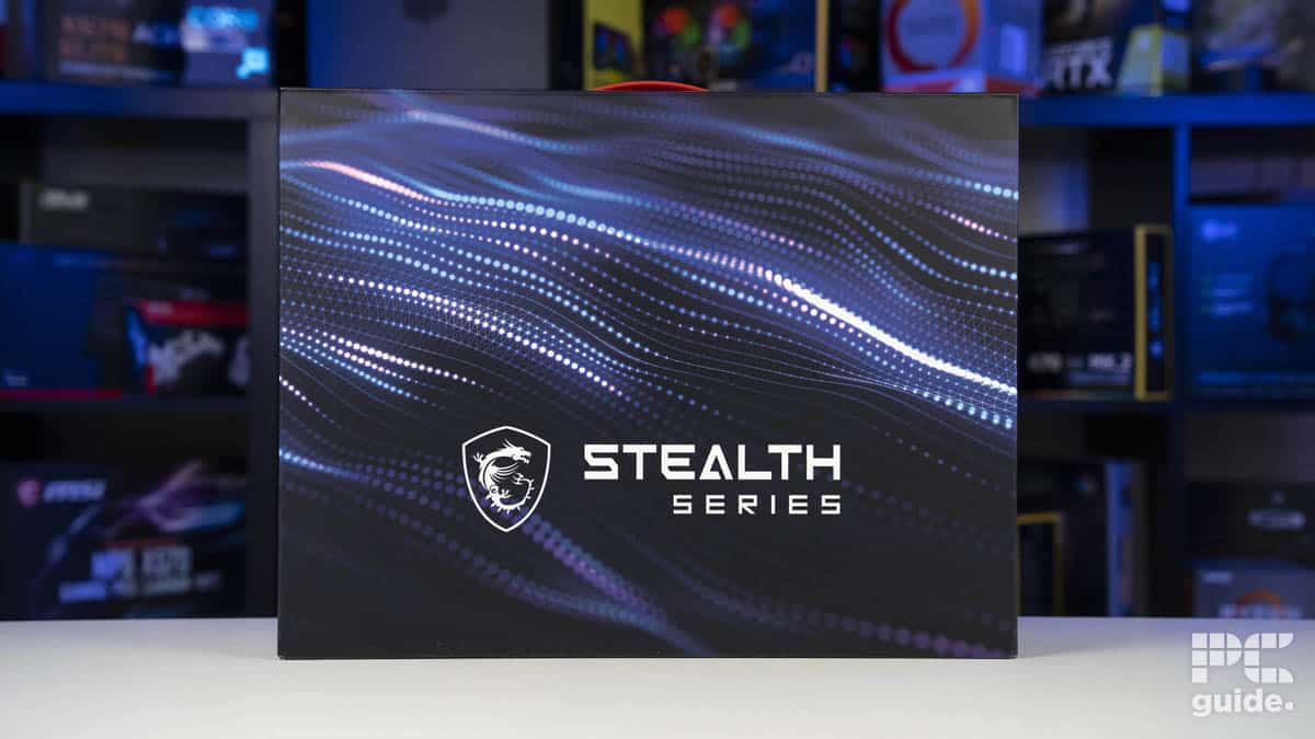 MSI Stealth 18 AI Studio A1V box front, Image by PC Guide