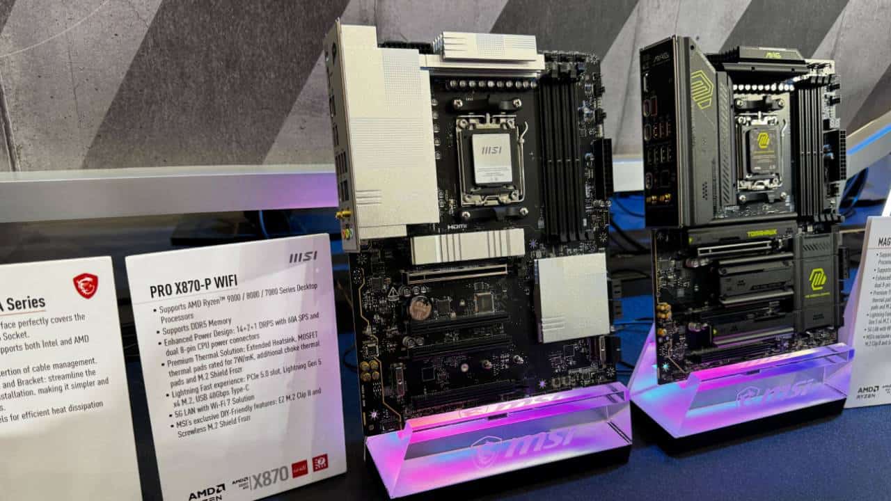 MSI showed us their X870 motherboards and they do more than just support the Ryzen 9000 series