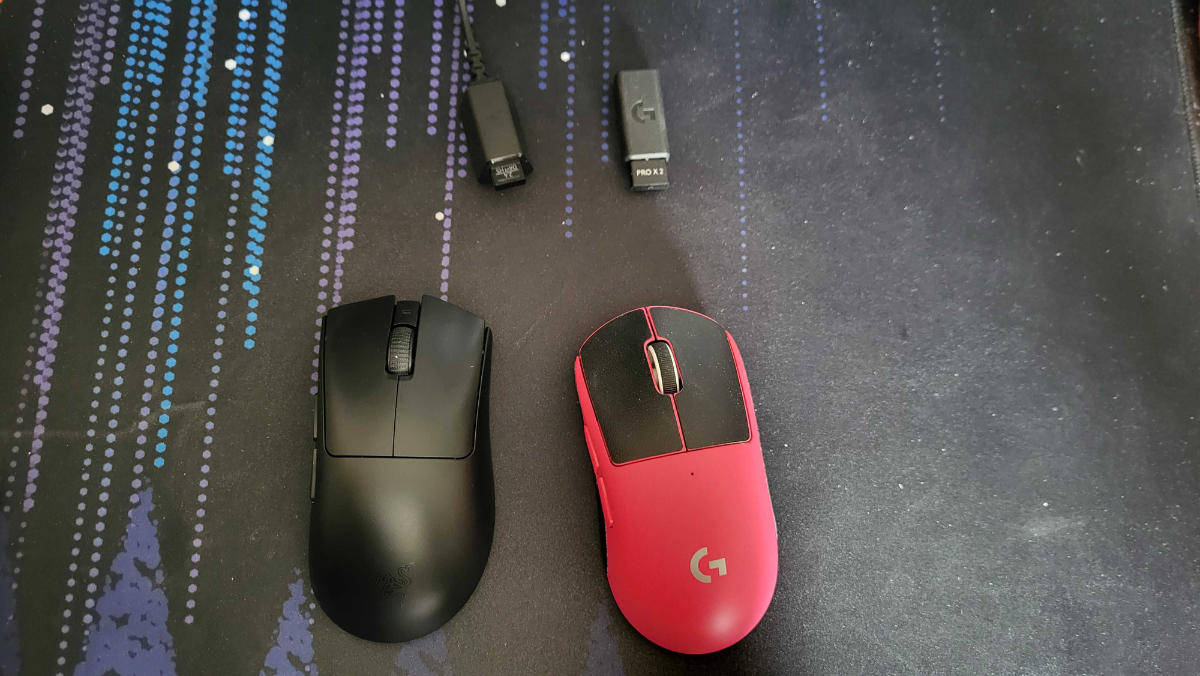 Razer DeathAdder V3 HyperSpeed and Logitech G Pro X Superlight 2, Image by PC Guide