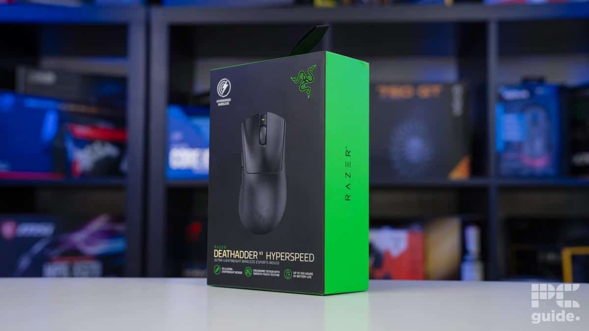 Razer DeathAdder V3 HyperSpeed box profile, Image by PC Guide