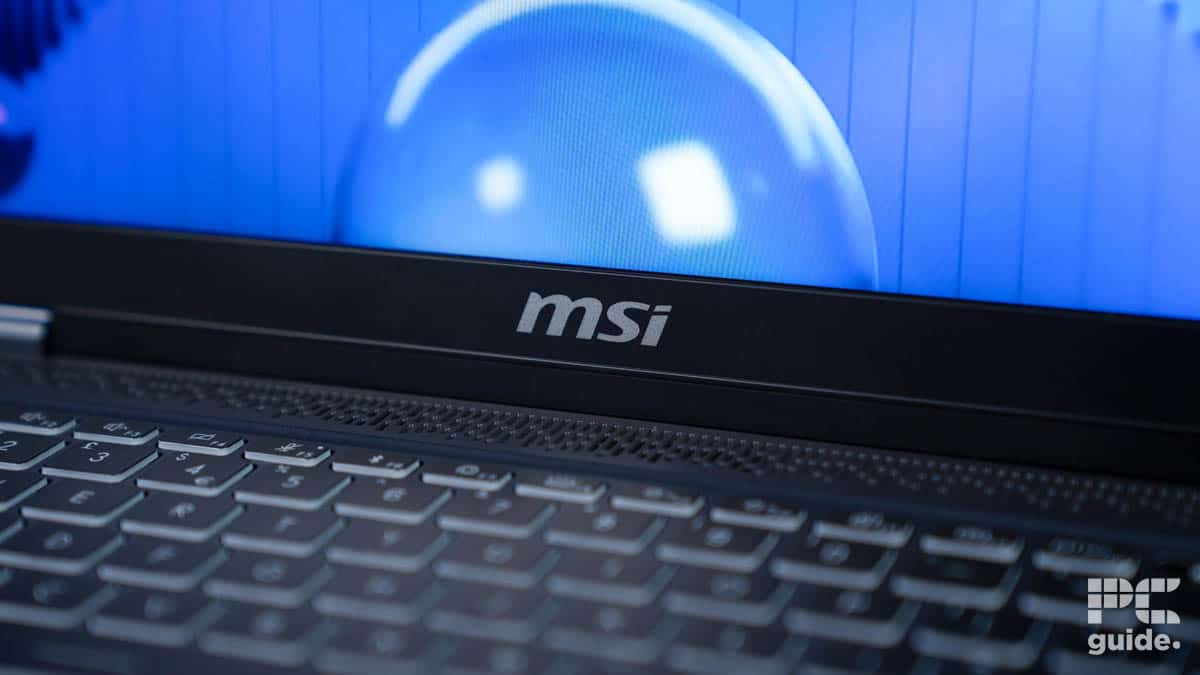 MSI Prestige 14 AI Evo MSI Logo, Image by PC Guide