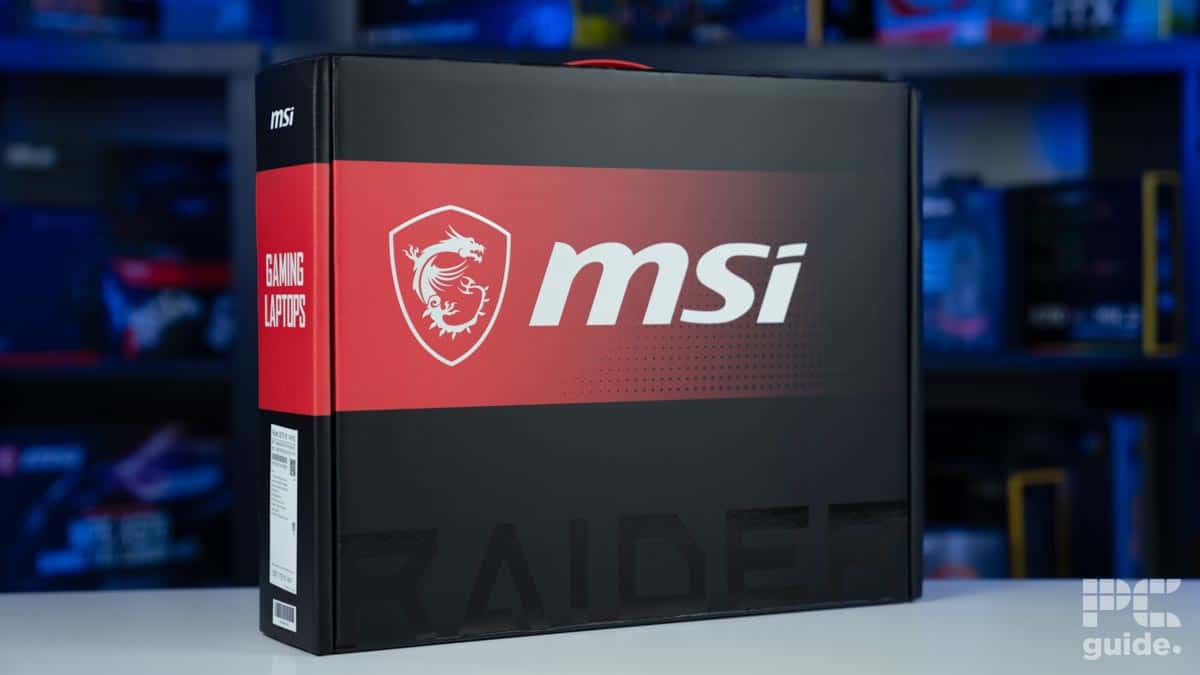 MSI Raider GE78 HX 14VHG box, Image by PC Guide