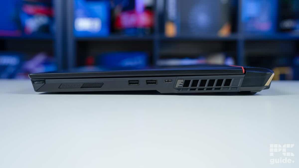 MSI Raider GE78 HX 14VHG right side, Image by PC Guide