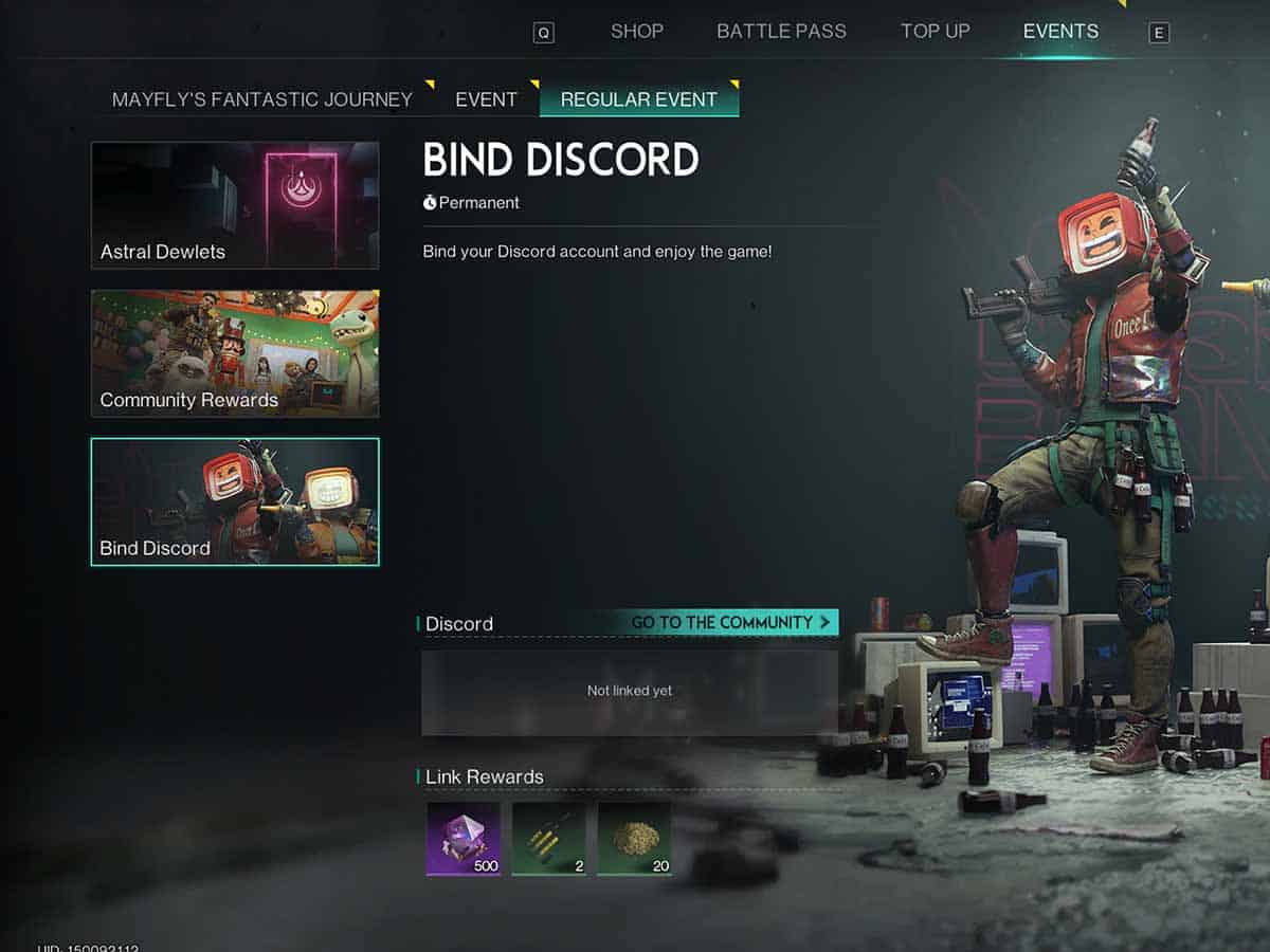 Once Human link discord account
