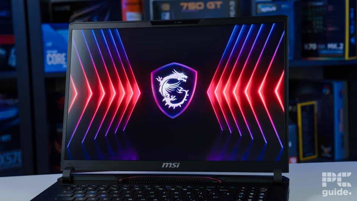 MSI Raider GE78 laptop with MSI logo