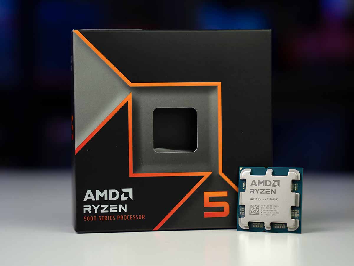 9600X next to box on table