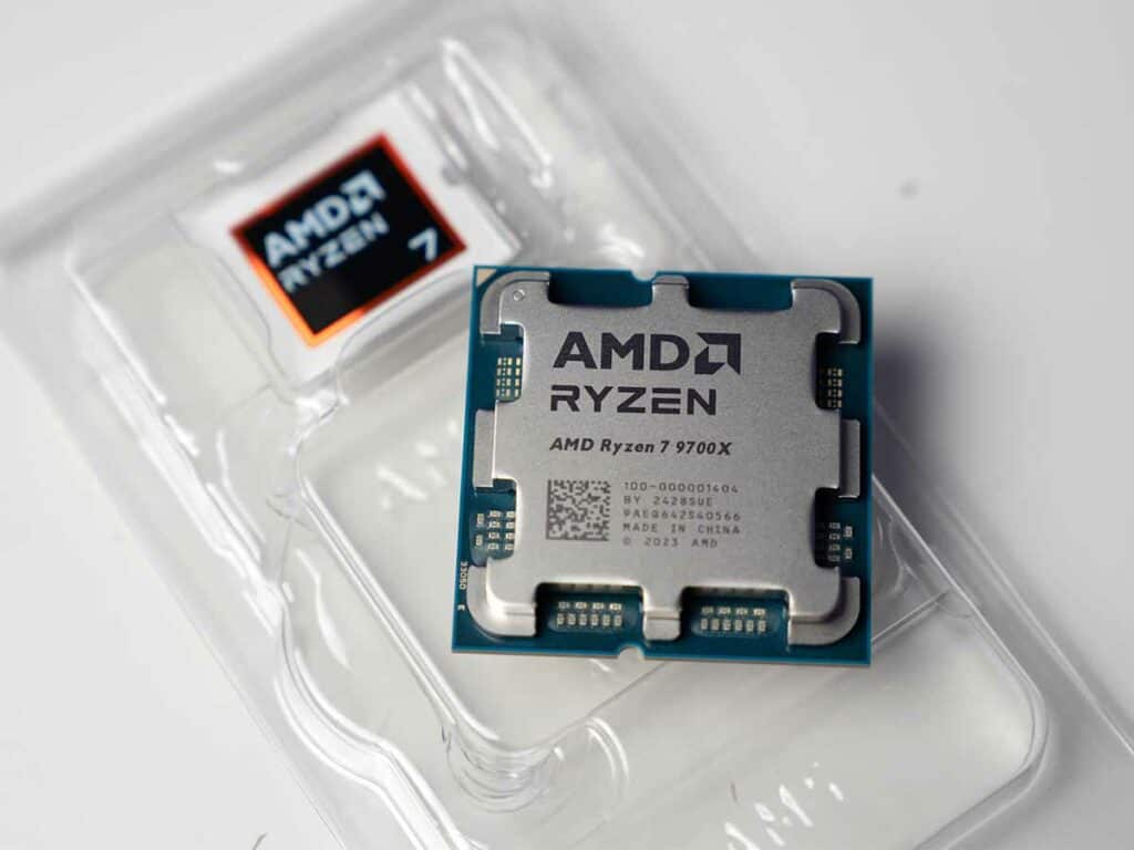 9700X on table out of plastic