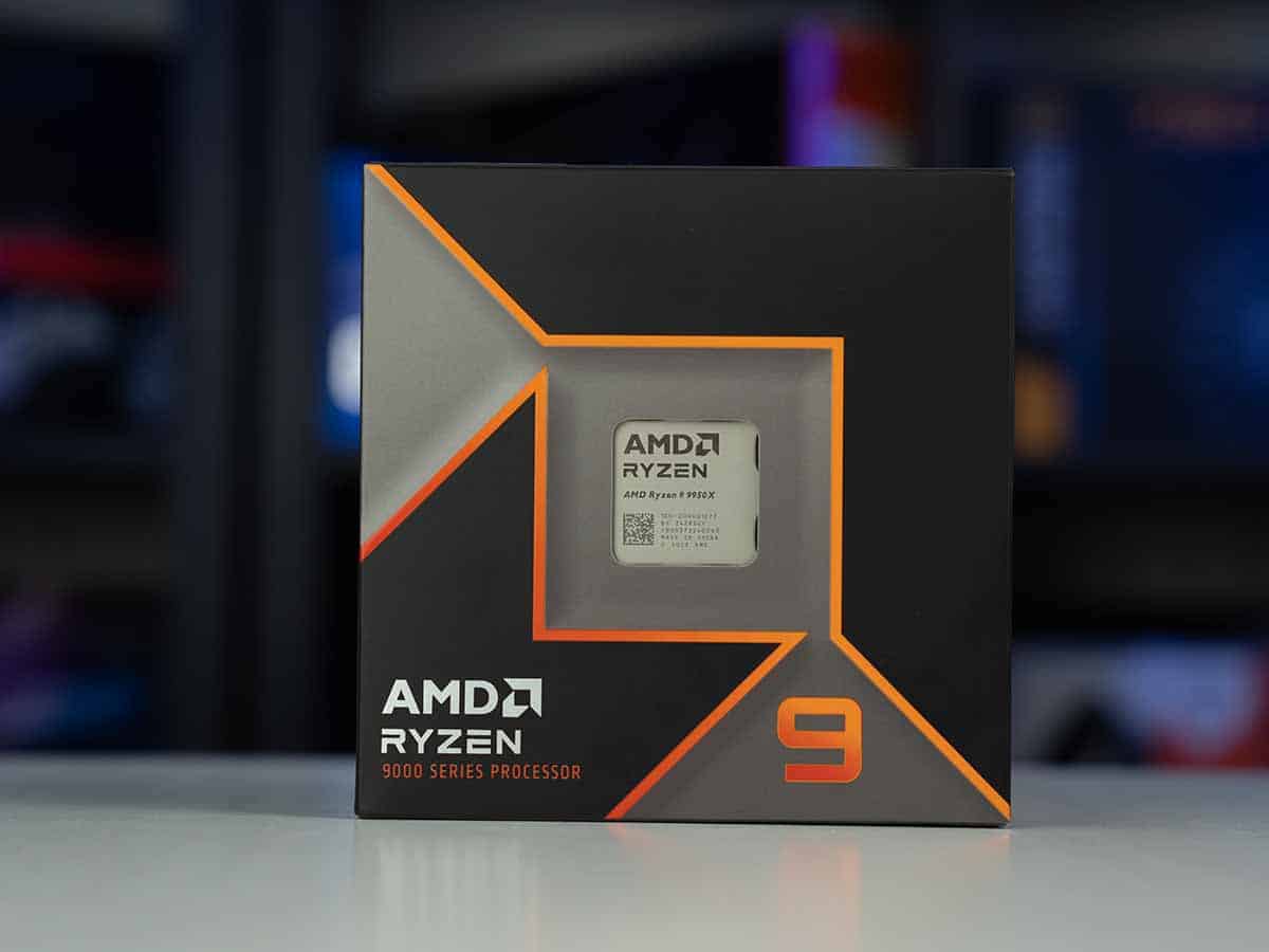 9950X on table in box
