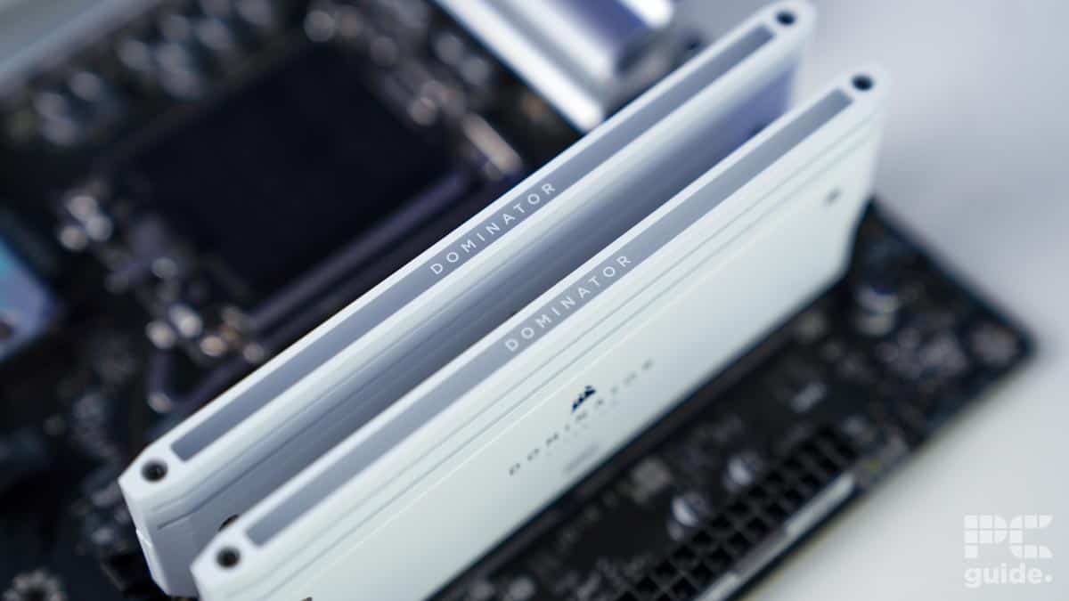 Corsair Dominator Titanium RGB 64GB 6600MTs CL32 RGB strip, Image by PC Guide