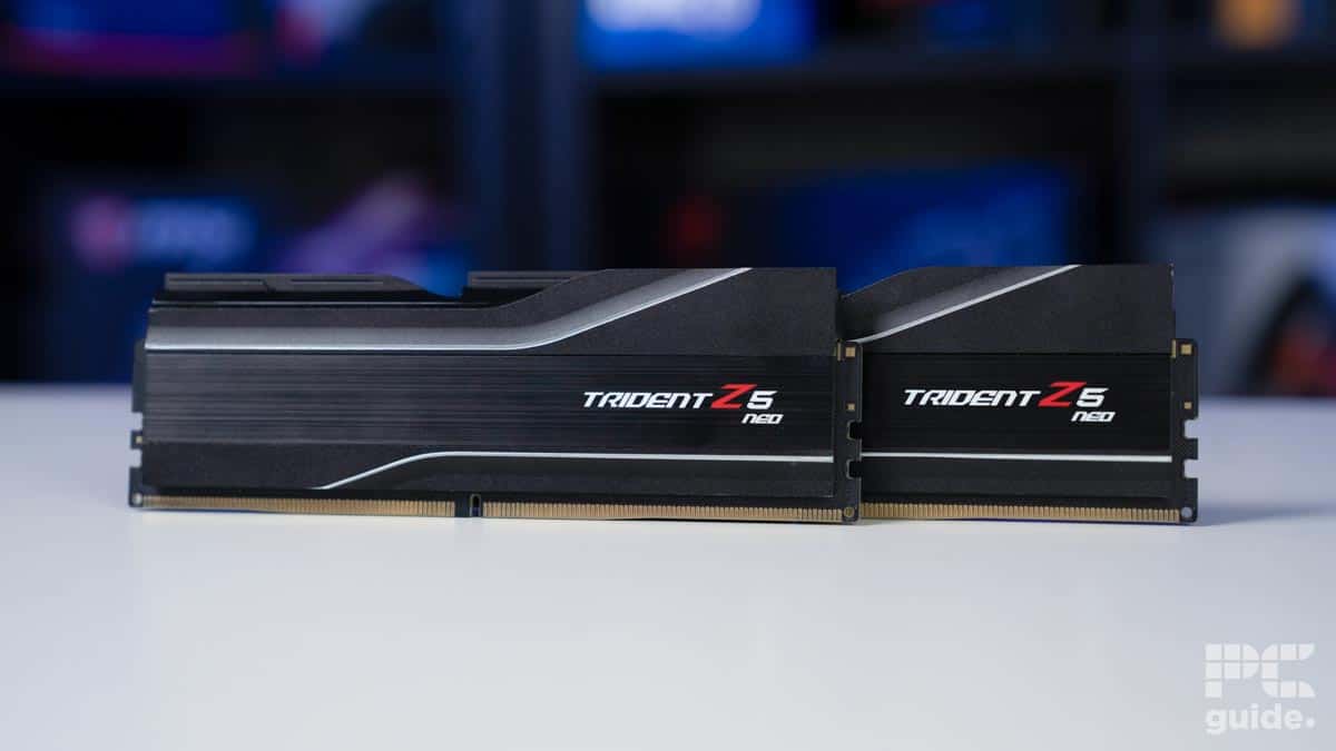 G.SKILL Trident Z5 Neo 32GB 6000MTs CL30 front on, Image by PC Guide