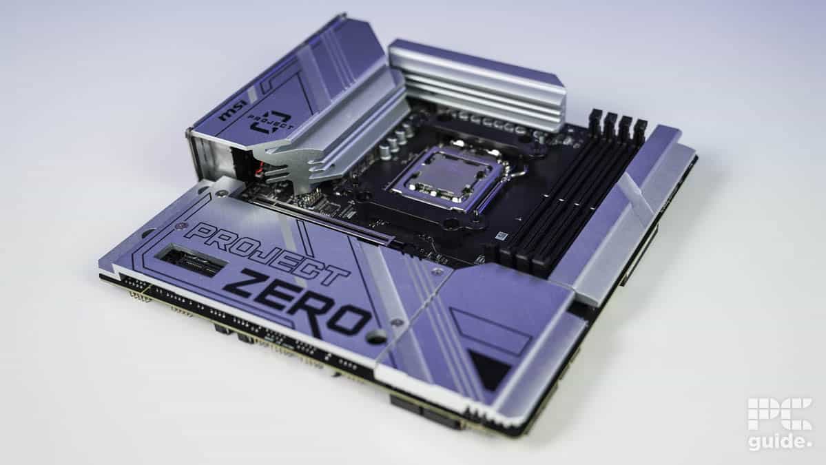MSI Project Zero B650 on a table