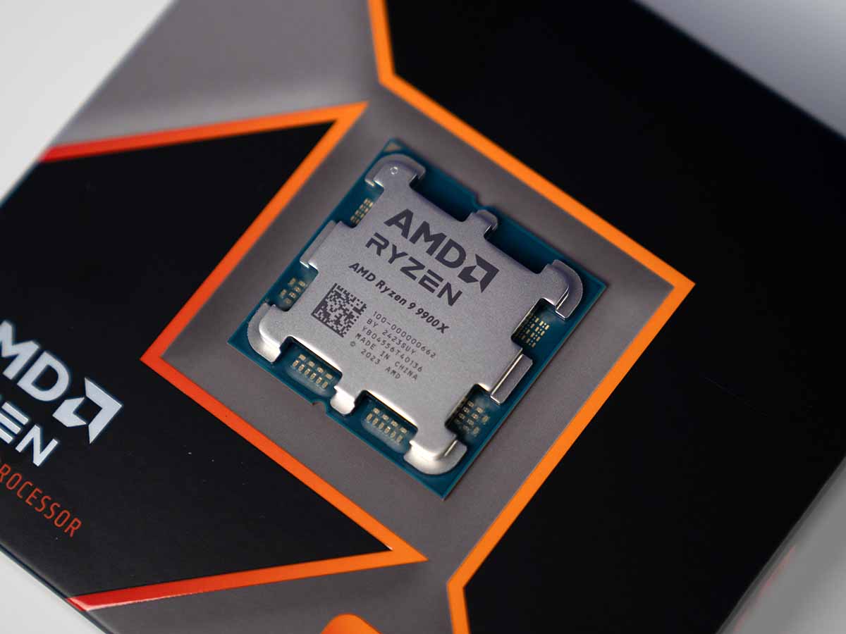 Ryzen 9 9900X on top of box