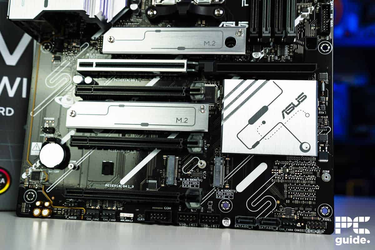 ASUS Prime X870-P WiFi PCIe and Chipset, Image by PC Guide