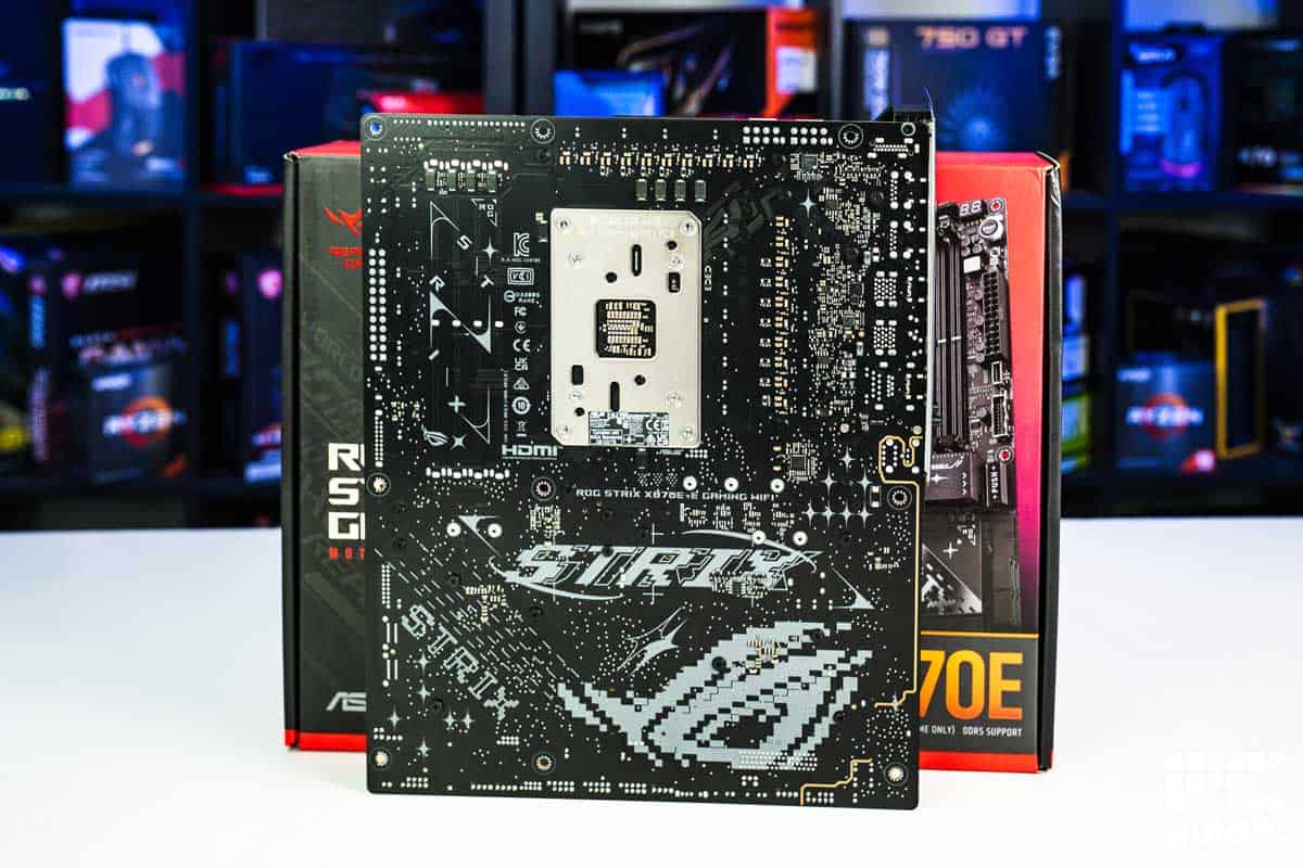 ASUS ROG Strix X870E-E Gaming WiFi back, Image by PC Guide