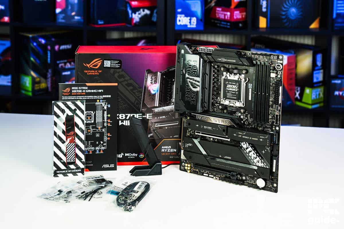 ASUS ROG Strix X870E-E Gaming WiFi box contents, Image by PC Guide