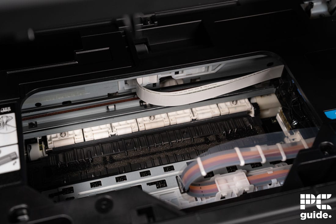 Canon PIXMA G3570 printer insides, Image by PC Guide